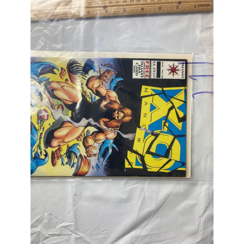 X-O Manowar Comic Book #28 May 1993 Valiant Comics Free‎ Card Inside